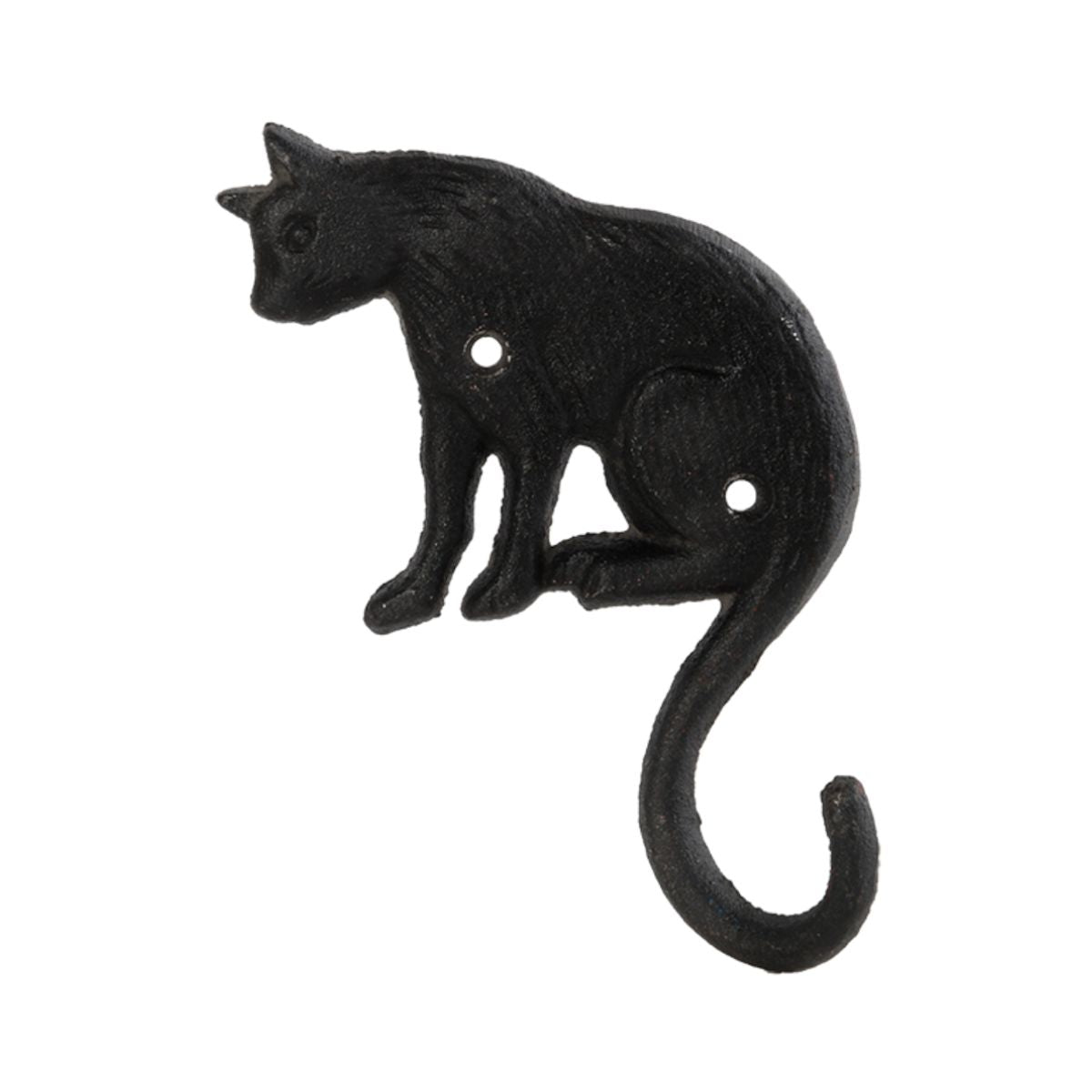 Cuier ruginiu din otel turnat Cat single hook Esschert Design, 1, hectarul.ro