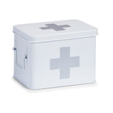 Hectarul - Cutie alba din metal pentru medicamente, 21,5 x 16 x 16 cm, Medicine Box Maxi Zeller