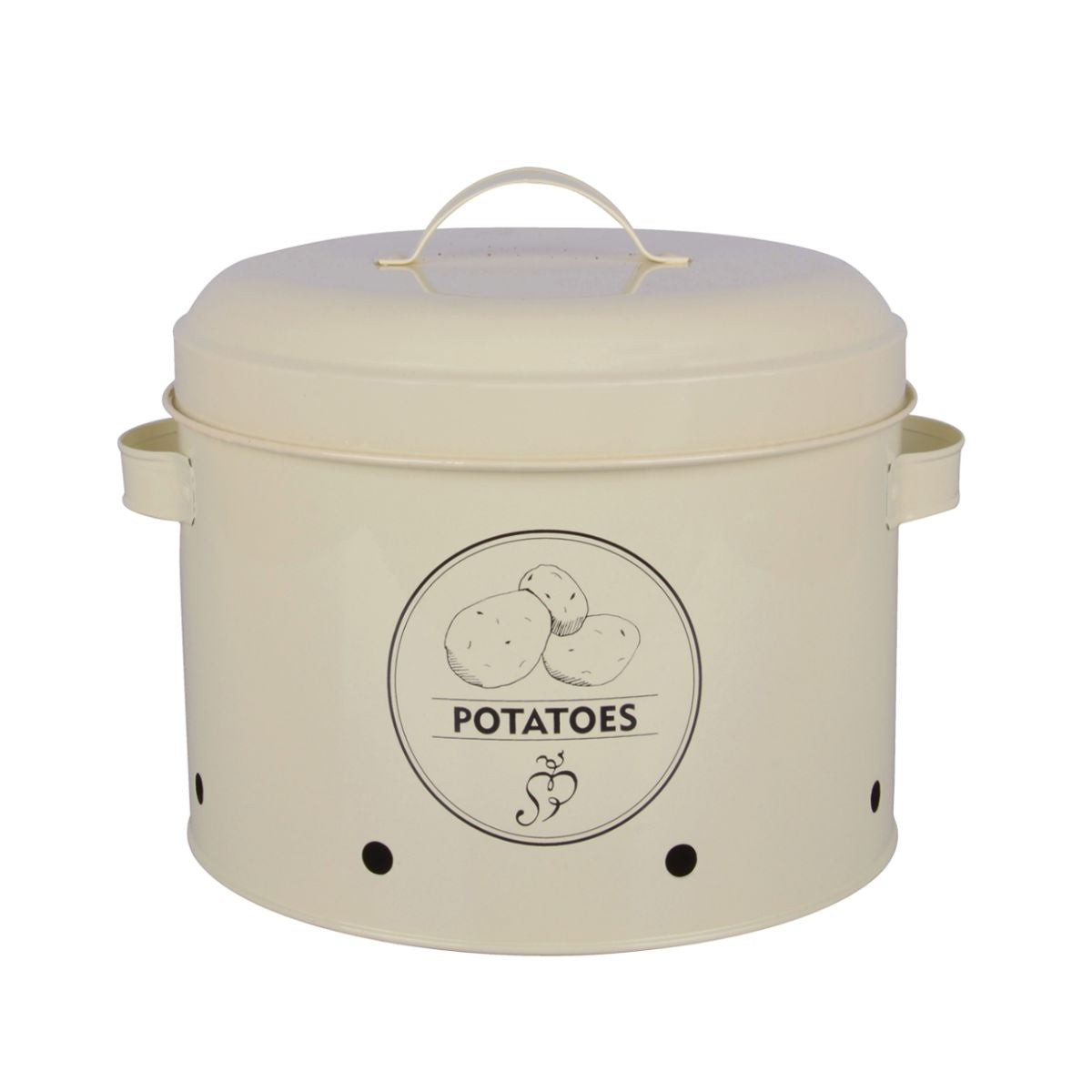 Cutie de depozitare crem din otel carbon Potato Esschert Design, 1, hectarul.ro