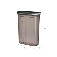 Cutie depozitare alimente Inart, din plastic termorezistent, 2.7 l gri