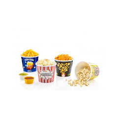 Cutie din plastic, pentru popcorn/snacks, 17 x 17 x 15.30 cm, 2.20 l, neagra
