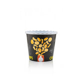 Hectarul - Cutie din plastic, pentru popcorn/snacks, 17 x 17 x 15.30 cm, 2.20 l, neagra