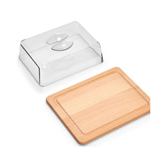 Cutie pentru branza, din lemn si plastic, 25 cm, Cheese Cover Zeller
