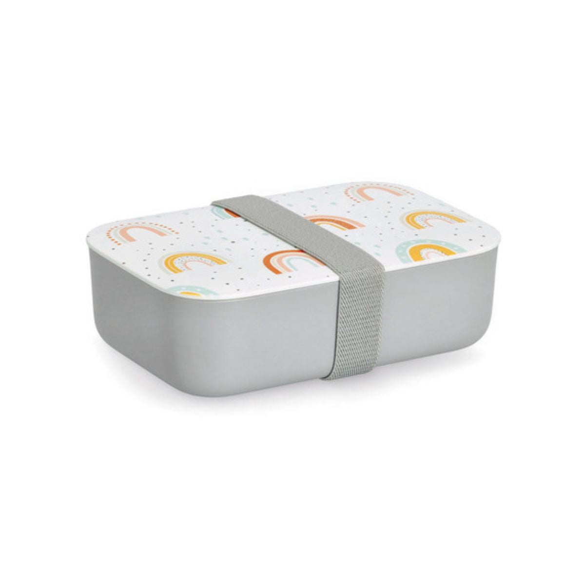 Cutie pentru sandwich, 750 ml, din plastic, gri/alb Lunch box Rainbow Zeller, 1, hectarul.ro