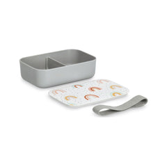 Cutie pentru sandwich, 750 ml, din plastic, gri/alb Lunch box Rainbow Zeller