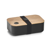Hectarul - Cutie pentru sandwich, 750 ml, din plastic si bambus, negru Lunch box Zeller