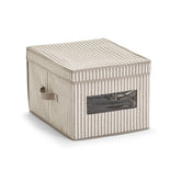 Hectarul - Cutie textila cu capac 30 x 39,5 x 25 cm, bej, Stripes Zeller