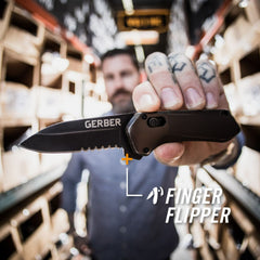 Cutit de buzunar EDC (everyday carry), pliabil , GERBER,Highbrow Compact Onyx SE ( lama zimtata )