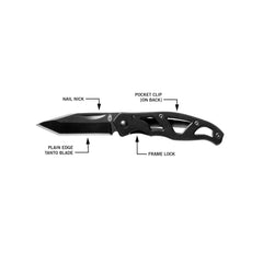 Cutit EDC (everyday carry) GERBER, Paraframe Mini Tanto Blk SE