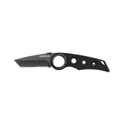 Cutit pliabil de buzunar Gerber cu clema de buzunar, lungime lama 7,6 cm, Remix Tactical Tanto, negru
