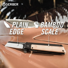 Cutit pliabil de buzunar Gerber, lungime lama 6,8 cm Quadrant Modern Folding Bambo