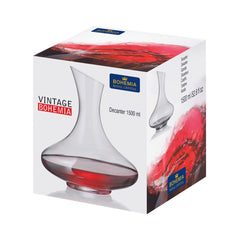 Decantor de vin, transparent, din cristal de Bohemia, 1500 ml, Decanters Hand Made