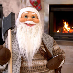 Decor de Craciun MagicHome, Mos Craciun cu topor, 61 cm