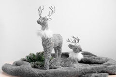 Decor de Craciun MagicHome, Ren in picioare, 23x33 cm