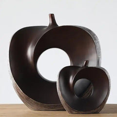 Decoratiune mar argintiu/maro din polirasina 22 cm Yazhi