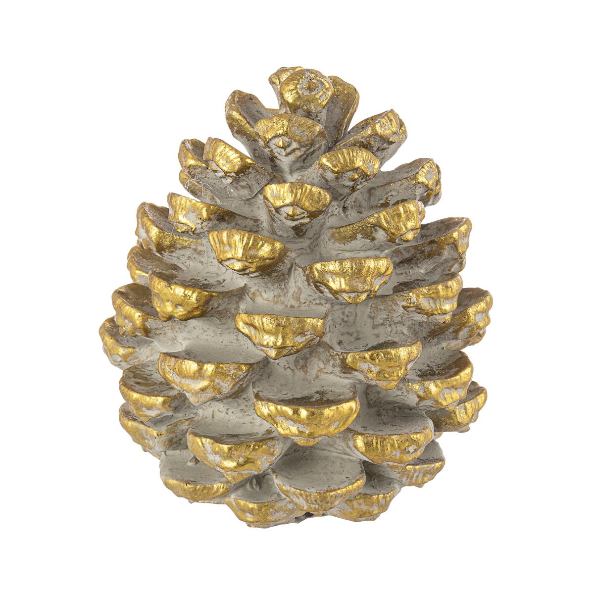 Decoratiune aurie din polirasina 15,5 x 18 cm Pin Cone Bizzotto, 1, hectarul.ro