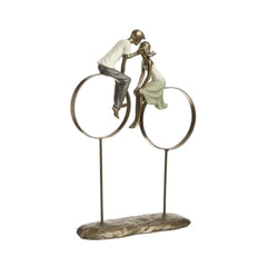 Decoratiune aurie din polirasina Cuplu pe bicicleta 24X8Χ35 Inart