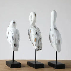 Decoratiune barza alba din polirasina 32 cm Yazhi