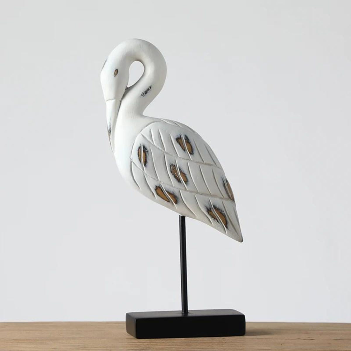 Decoratiune barza alba din polirasina 40 cm Yazhi, 1, hectarul.ro