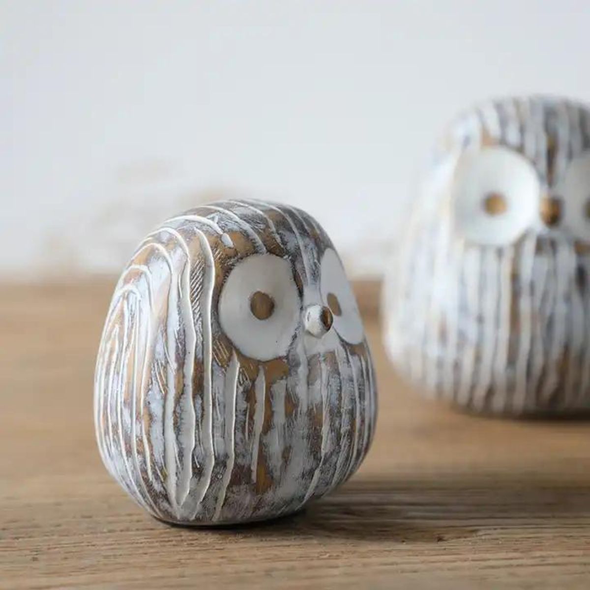 Decoratiune bufnita alba din polirasina 8 cm Yazhi, 1, hectarul.ro