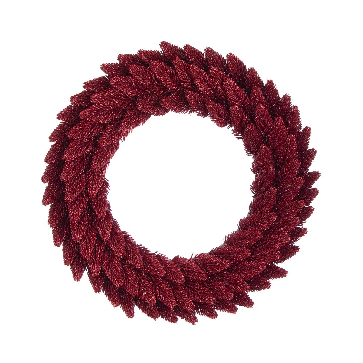 Decoratiune coronita rosie din politilena Ø40 cm Fancy Wreath Bizzotto, 1, hectarul.ro