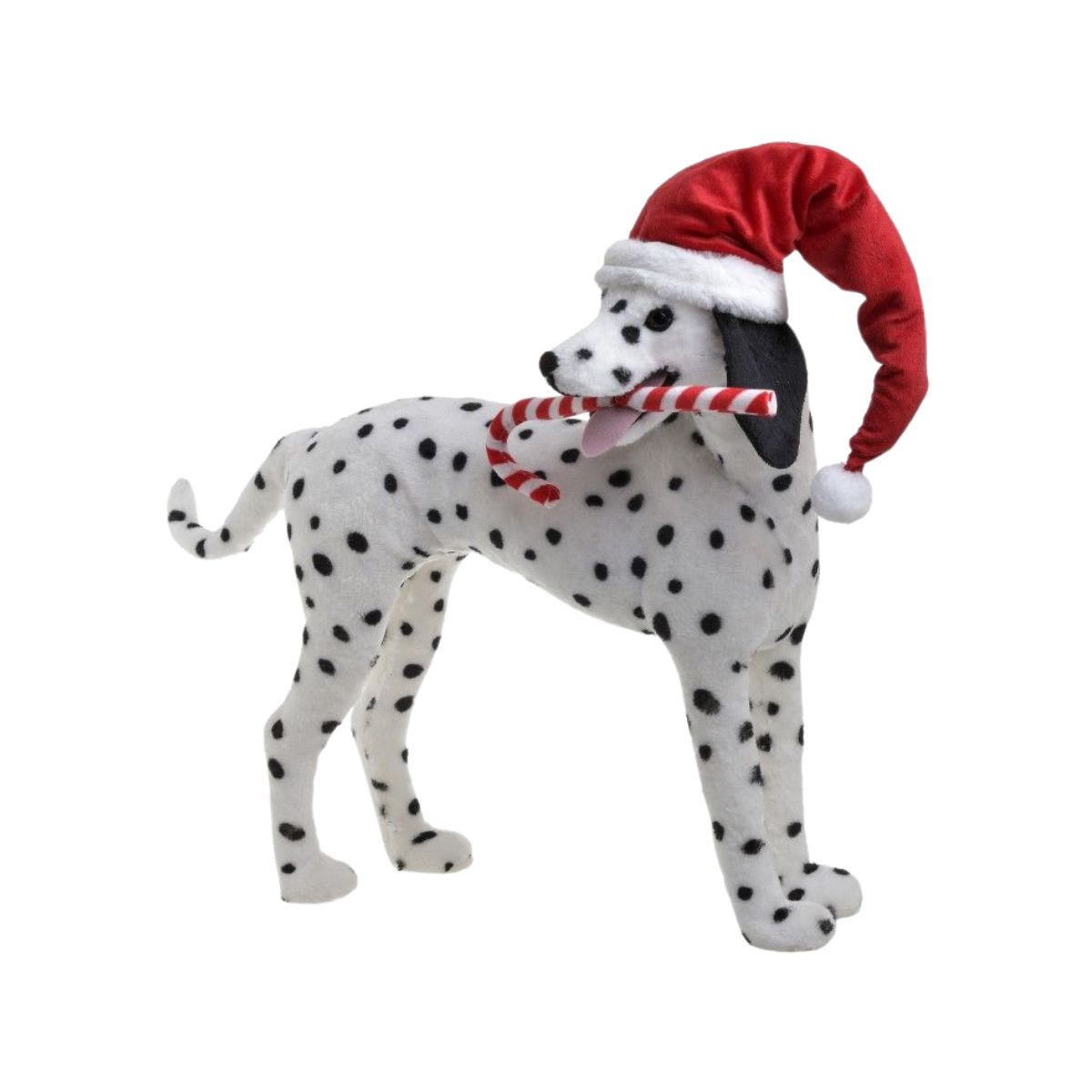 Decoratiune Craciun Catel Dalmatian , 63x23x57 cm, alb/negru, poliuretan, 1, hectarul.ro