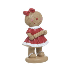 Decoratiune Craciun din lemn Rolling pin Gingerbread man 16 cm Inart