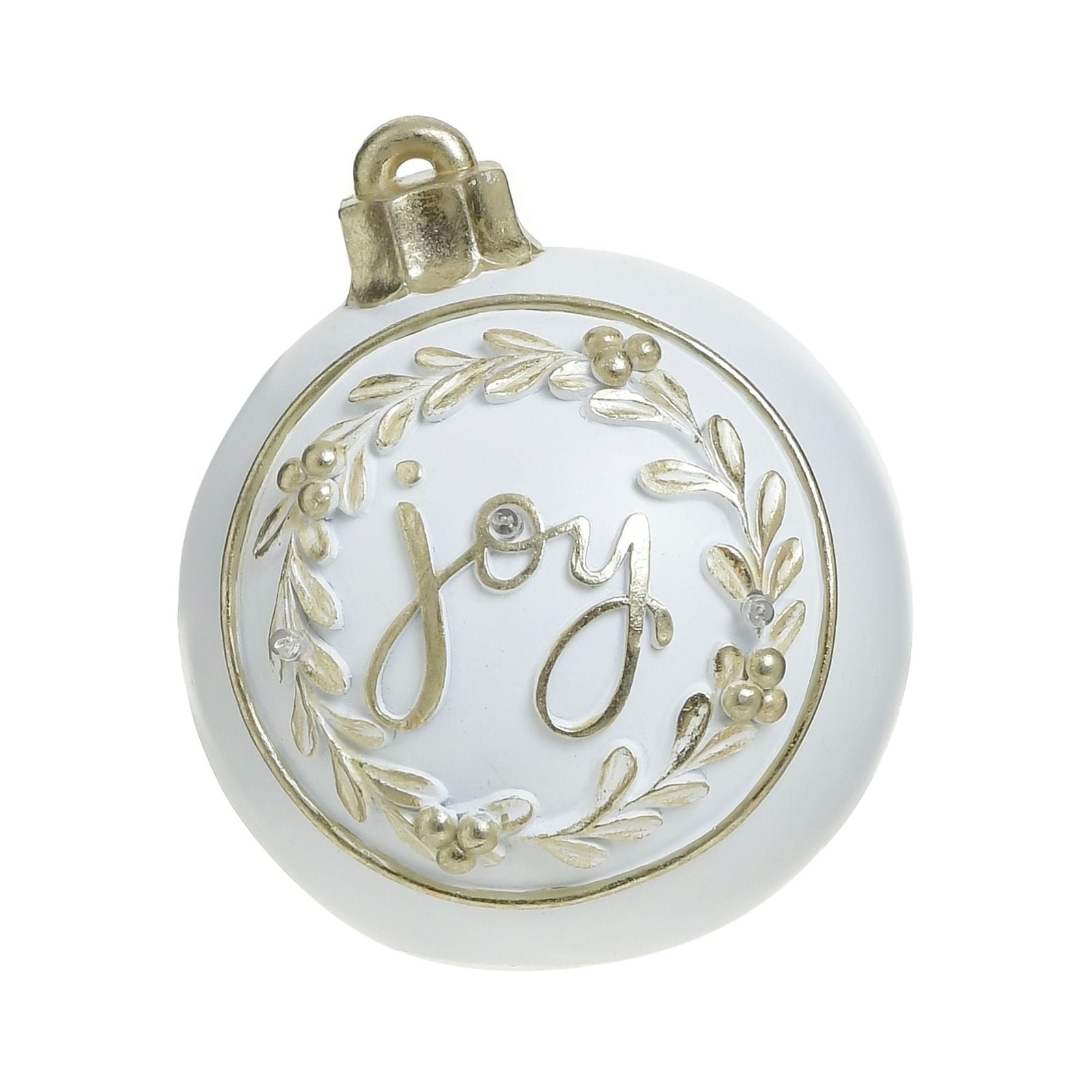 Decoratiune Craciun din polirasina Glob cu led Inart, 1, hectarul.ro