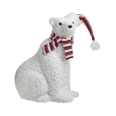 Decoratiune Craciun din spuma poliuretanica Urs polar 34Χ22Χ42 cm Inart