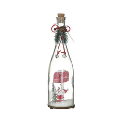 Decoratiune Craciun din sticla, cu led, Bottle 30 cm Inart