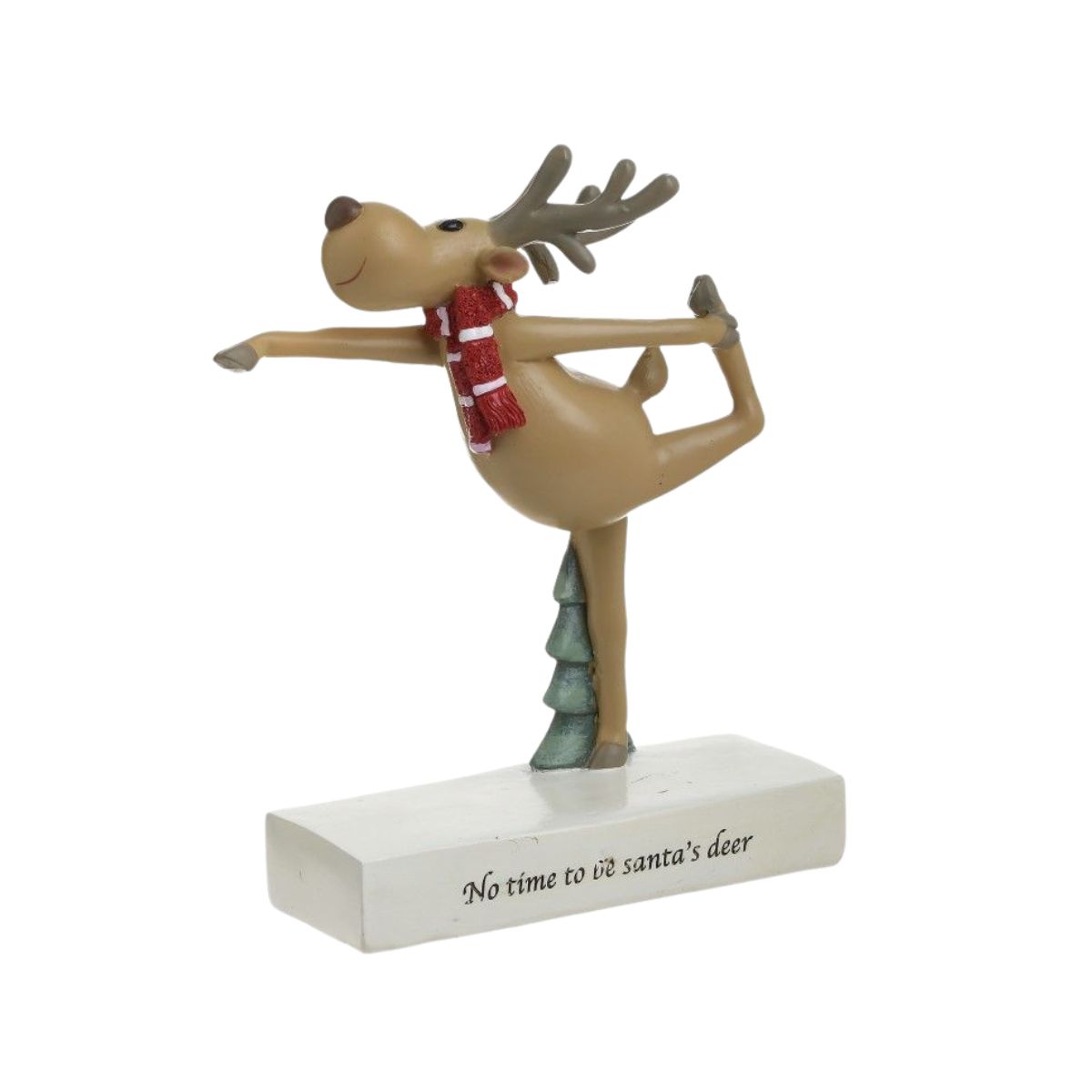 Decoratiune Craciun Ren 14x6x17 cm, polirasina, bej, 1, hectarul.ro