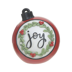 Decoratiune Craciun rosie din polirasina Glob cu led Inart