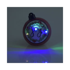 Decoratiune Craciun rosie din polirasina Glob cu led Inart