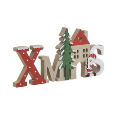 Decoratiune de Craciun, din lemn, XMAS 30 cm Inart