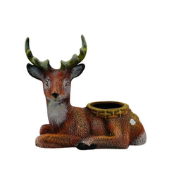 Decoratiune de gradina cerb cu ghiveci