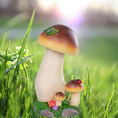 Decoratiune de gradina ciuperca din polirasina MagicHome 13,7x11,6x24,7 cm