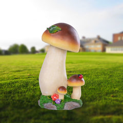 Decoratiune de gradina ciuperca din polirasina MagicHome 13,7x11,6x24,7 cm