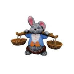 Decoratiune de gradina iepuras cu doua ghivece 4