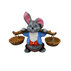 Decoratiune de gradina iepuras cu doua ghivece 8