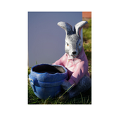 Hectarul - Decoratiune de gradina iepuras cu ghiveci