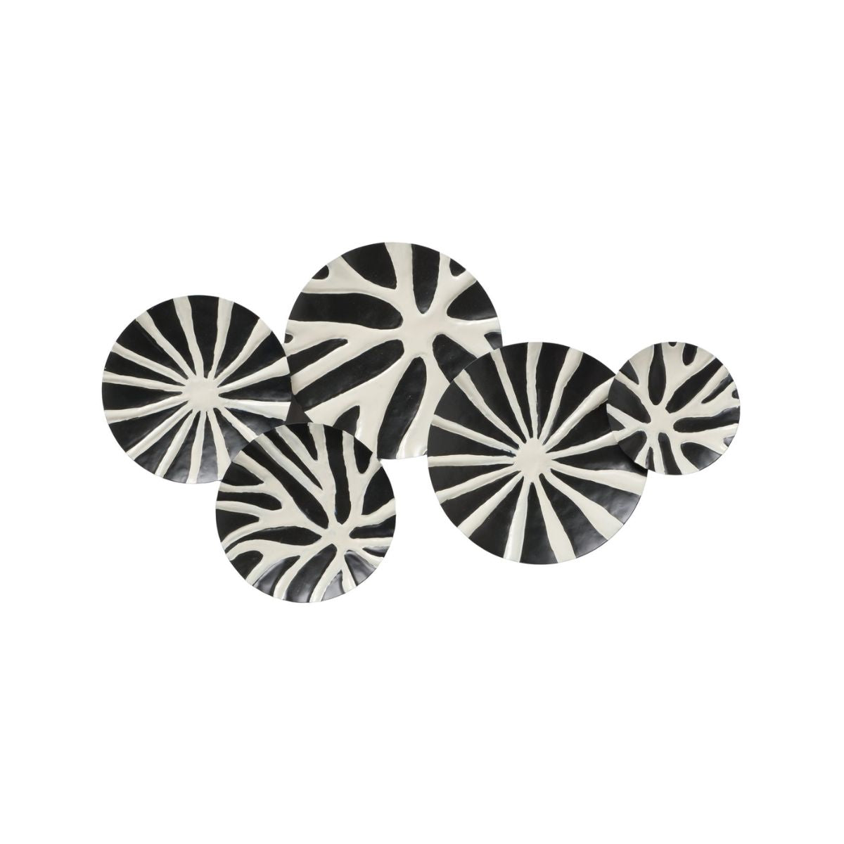 Decoratiune de perete alb/negru din metal 57x32 cm Jono Boltze, 1, hectarul.ro