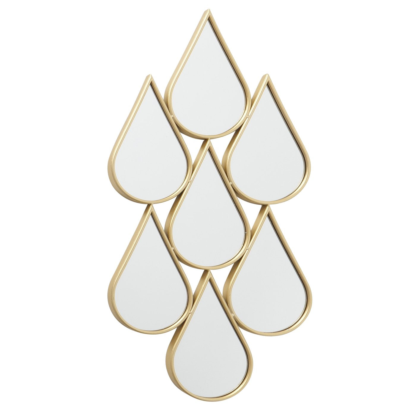 Decoratiune de perete cu oglinda, auriu, din fier, Martinique Boltze, 1, hectarul.ro