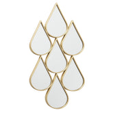 Hectarul - Decoratiune de perete cu oglinda, auriu, din fier, Martinique Boltze