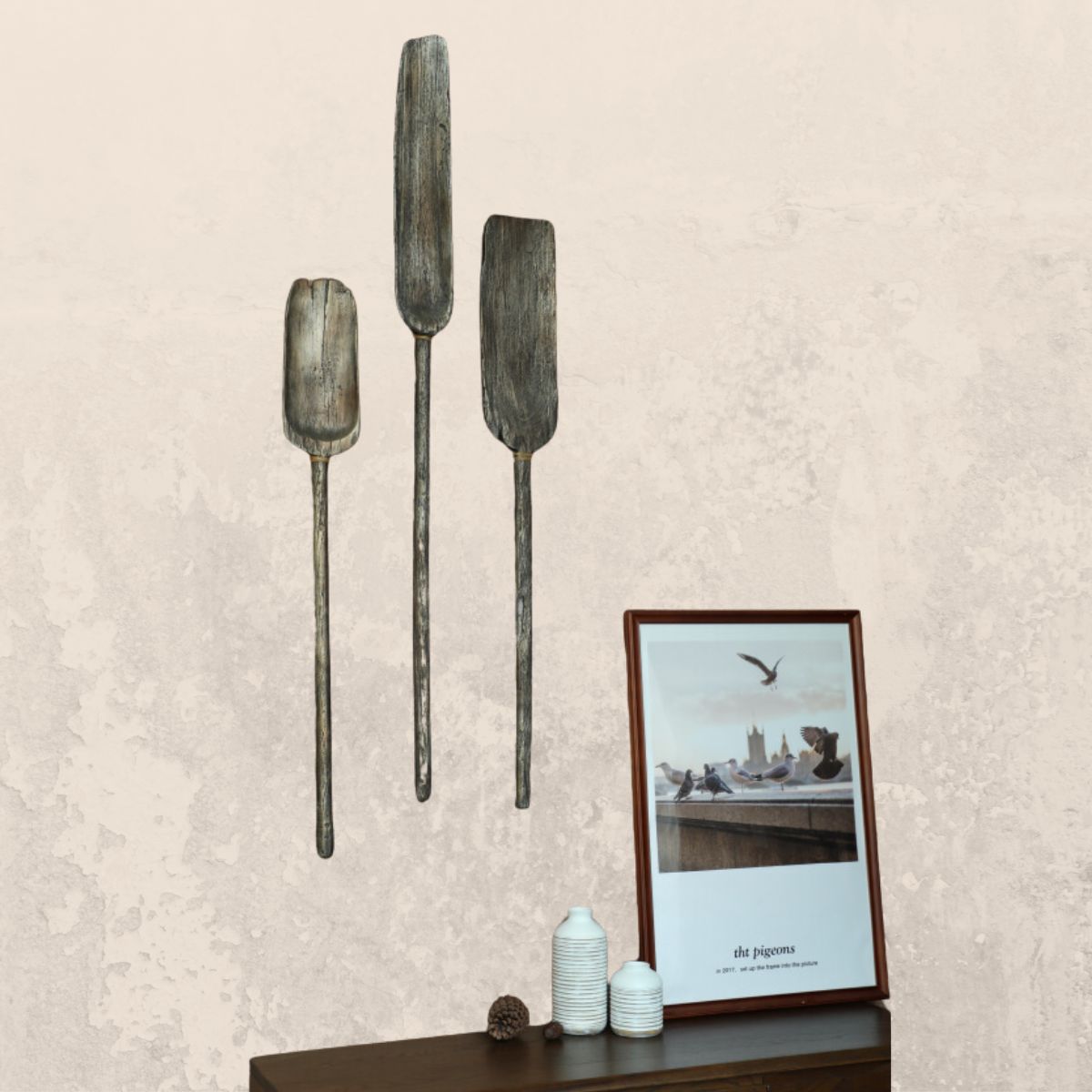 Decoratiune de perete maro din polirasina 108 cm Yazhi, 1, hectarul.ro