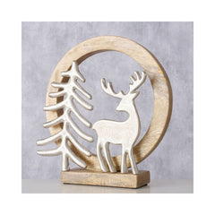 Decoratiune din metal si lemn 27 cm Rondor Boltze