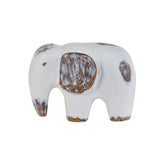 Hectarul - Decoratiune elefant alb din polirasina 11 cm Yazhi