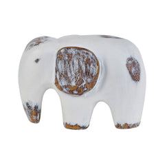 Decoratiune elefant alb din polirasina 12.5 cm Tiny Animal Yazhi