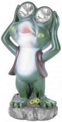 Decoratiune gradina, lampa solara, broscuta, 14x12x25 cm, 1, hectarul.ro