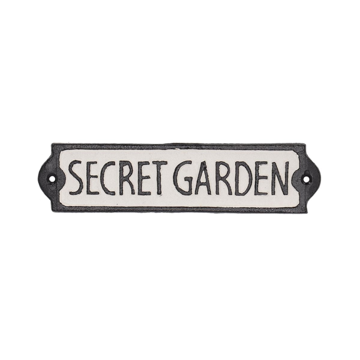 Decoratiune metalica de usa alb/negru 21,2 x H 5,1 cm "Secret Garden", 1, hectarul.ro