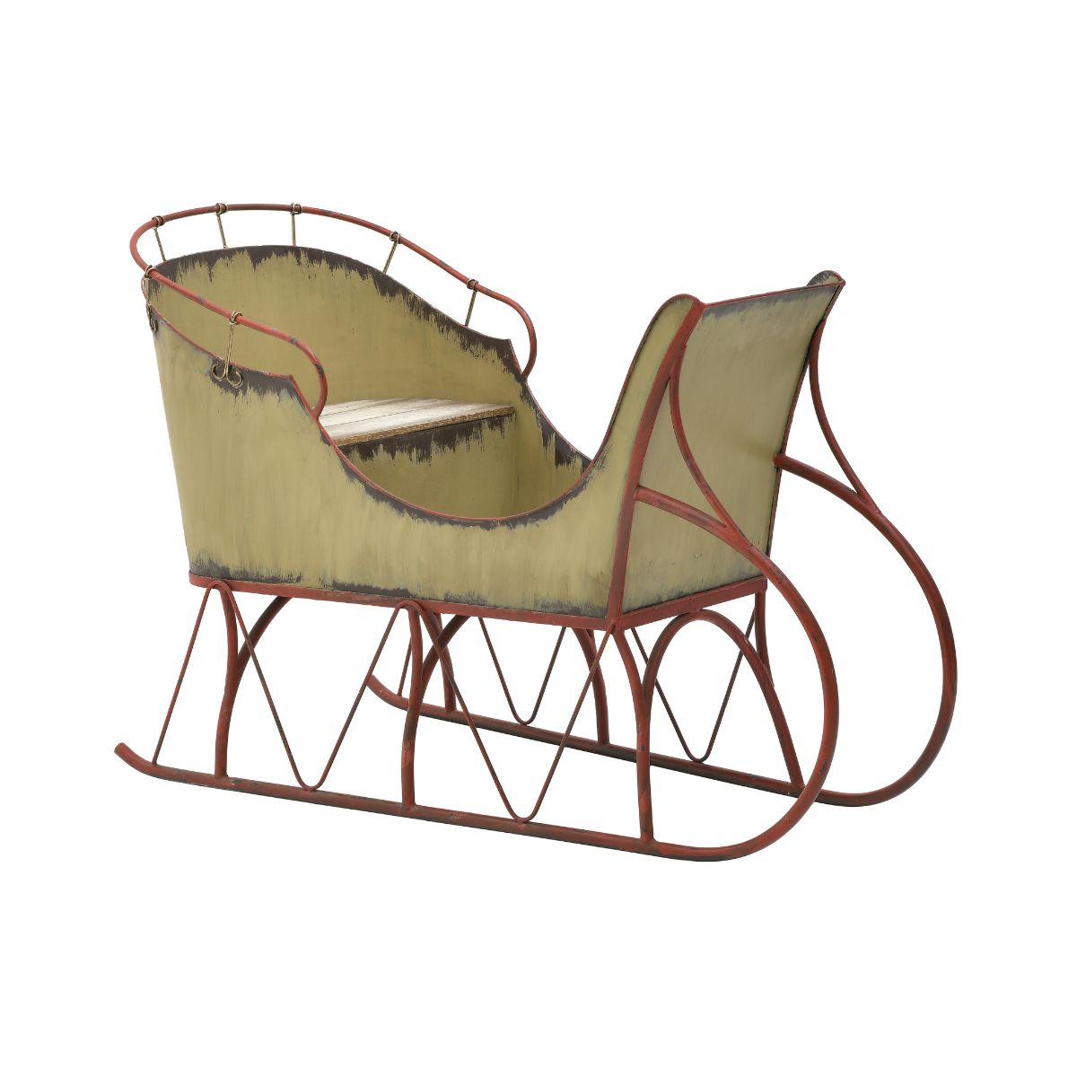 Decoratiune metalica mare Sanie de Craciun 155X73X104 Inart, 1, hectarul.ro